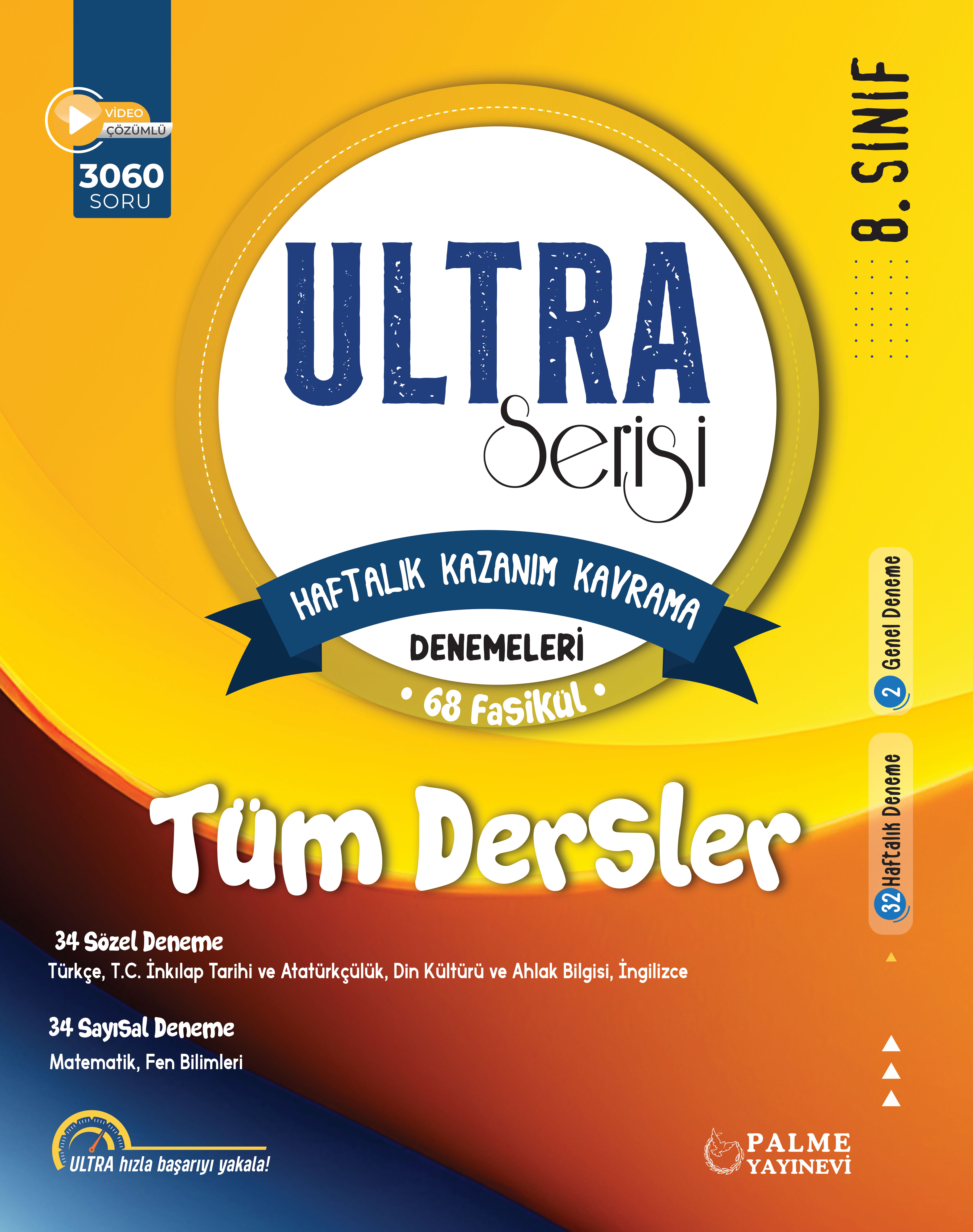 Ultra Serı̇Sı̇ 8. Sınıf TüM Dersler Haftalık Kazanım Kavrama Denemelerı̇- 68 Fası̇KüL kapak görseli